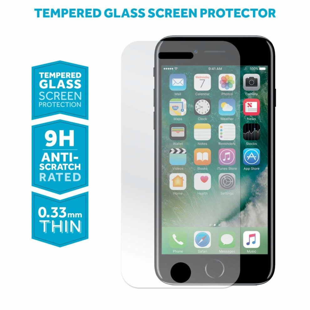 9H Tempered Glass For iPhone 7 Plus, 6S Plus Survivor Screen Protector by Griffin