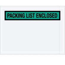 Box Partners PL489 4 .5 x 6 in. 2 Mil Poly Green Packing List Enclosed Envelopes