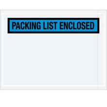 Box Partners PL488 4 .5 x 6 in. 2 Mil Poly Blue Packing List Enclosed Envelopes