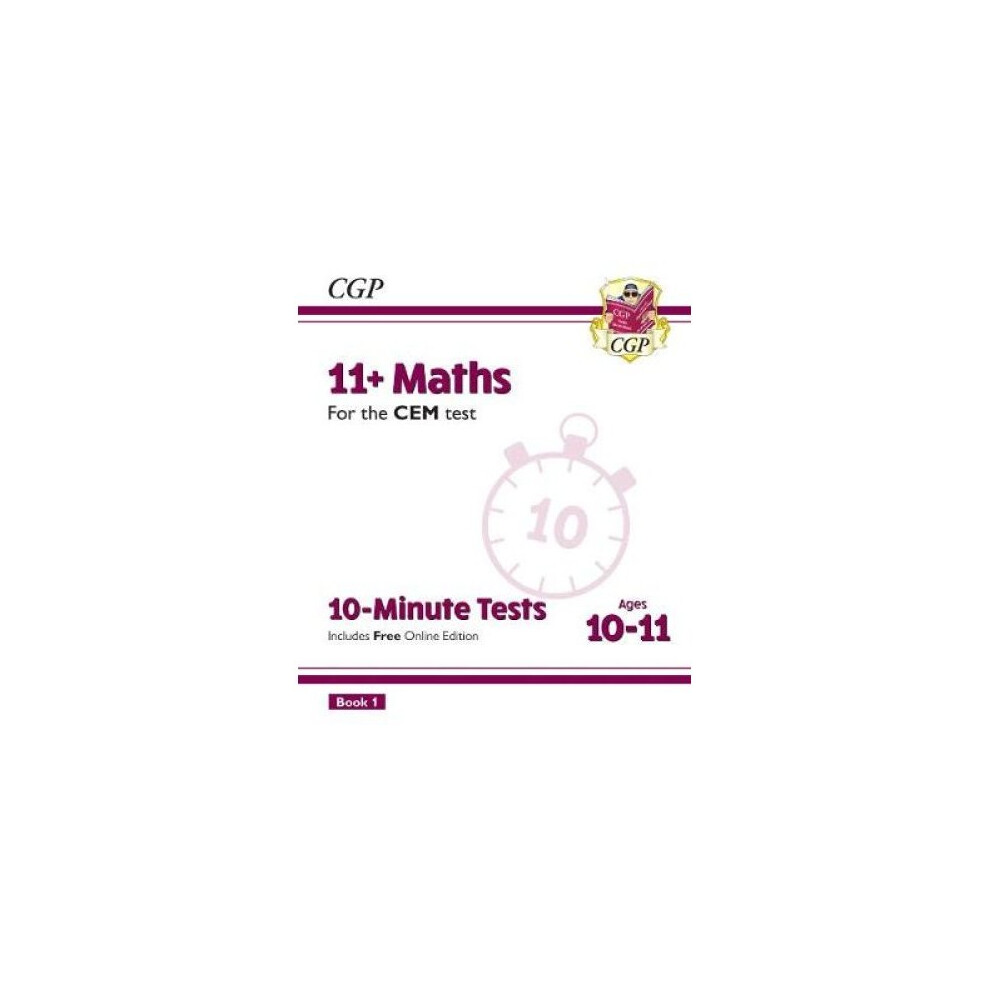 New 11+ CEM 10-Minute Tests: Maths - Ages 10-11 Book 1 (with Online Edition)-image-OPC-PT75CJ-NEW