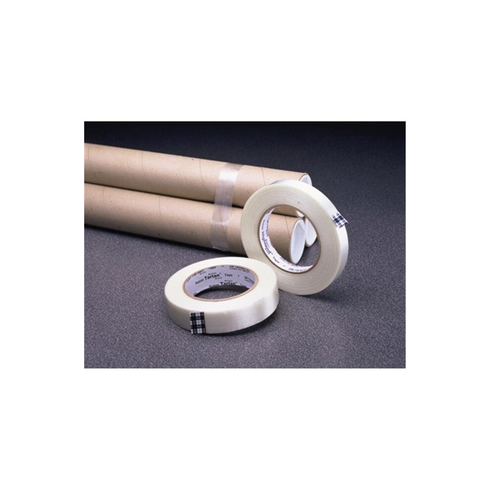 Scotch T91389712PK 0.50 in. x 60 yards 897 Strapping Tape, Clear - Pack of 12