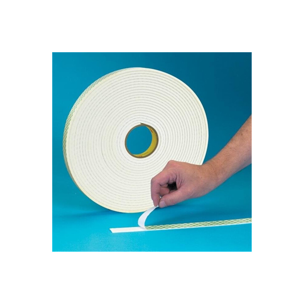 3M T9554032R 1 in. x 5 yards 4032 Double Sided Foam Tape, Natural