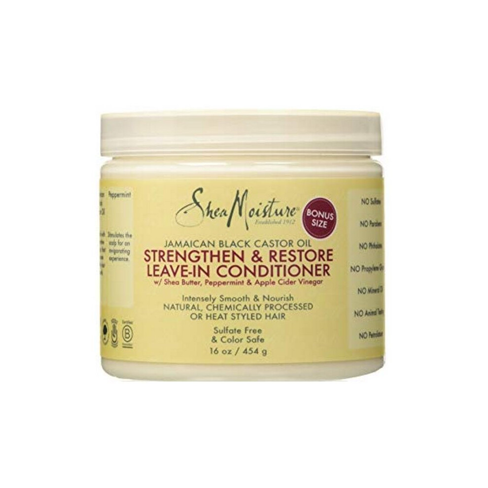 Shea Moisture Jamaican Black Castor Oil Grow & Restore Leave-In Conditioner 12oz