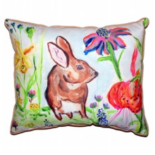 Betsy Drake HJ366A New Brown Rabbit Large Indoor & Outdoor Pillow - 16 x 20 in.