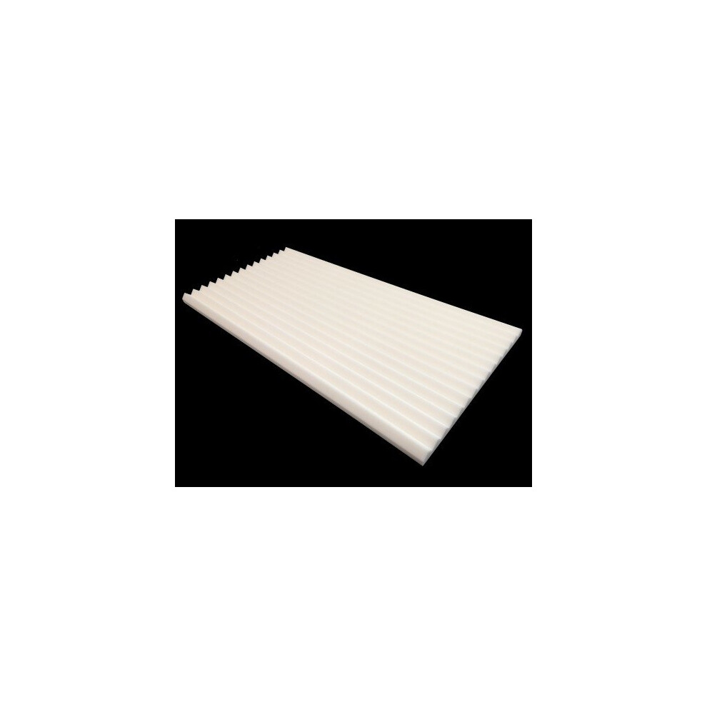 Advanced Acoustics Mel-Acoustic Wedge 40Mm White Melamine Acoustic Foam Panel 600X1200 5060345302424