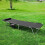 SoBuy ξαπλώστρα κήπου μαύρη με κρεβάτι, 155x56x81cm 4
