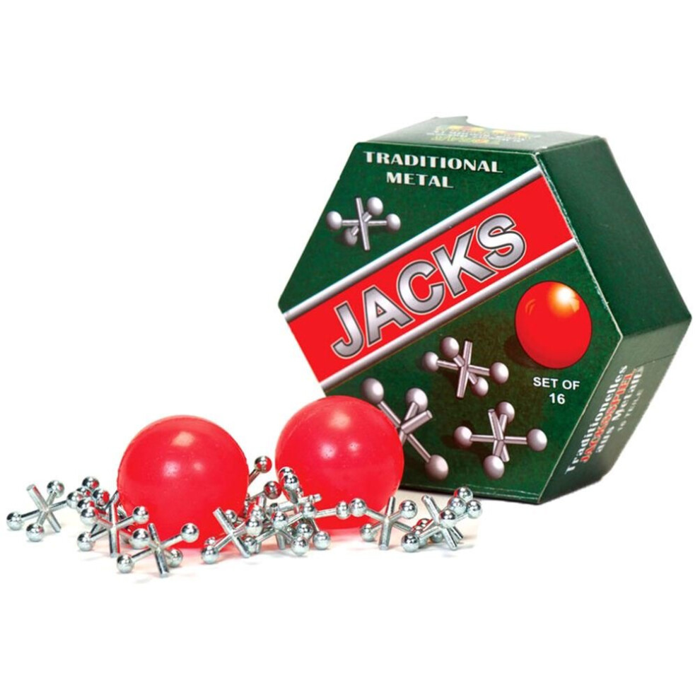 Traditional Metal Jacks Set of 16