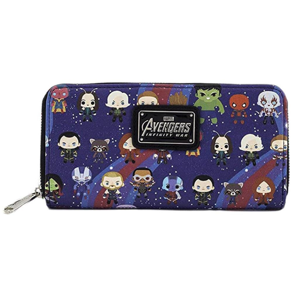 Loungefly x Marvel Avengers Infinity War Chibi Print Clutch Purse