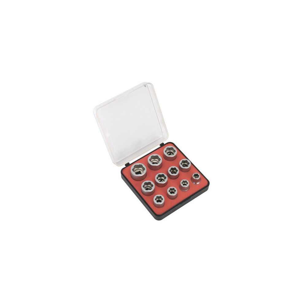 Sealey AK7281 11pc 3/8"Sq Drive Bolt Extractor Set - Metric