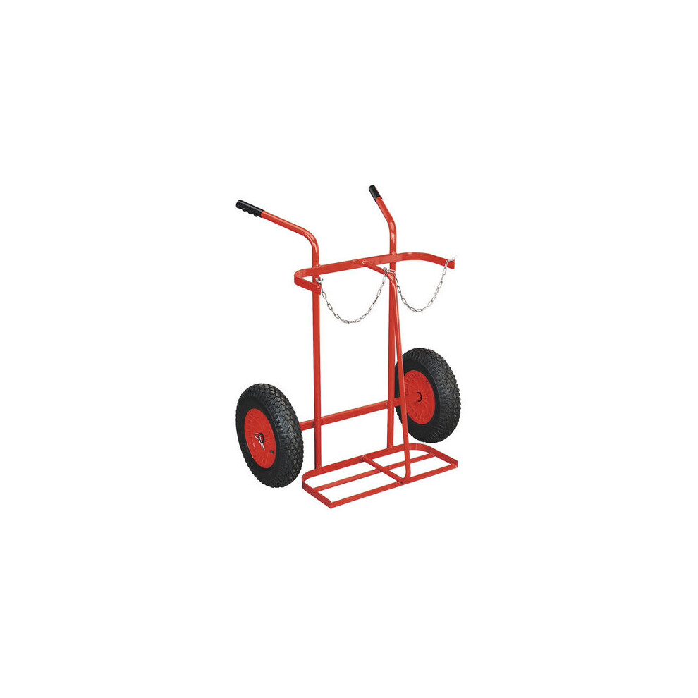 Sealey St28p Welding Bottle Trolley With Pneumatic Tyres - 2 Bottle