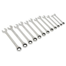 Sealey Siegen S0634 12pc Ratchet Combination Spanner Set - Metric