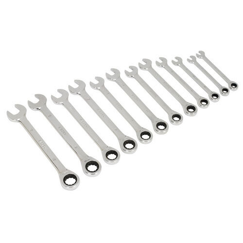 Sealey Sealey Siegen S0634 12pc Ratchet Combination Spanner Set - Metric