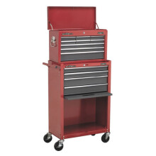 Sealey AP22513BB 13 Drawer Topchest & Rollcab Combination with Ball Bearing Runners - Red/Grey