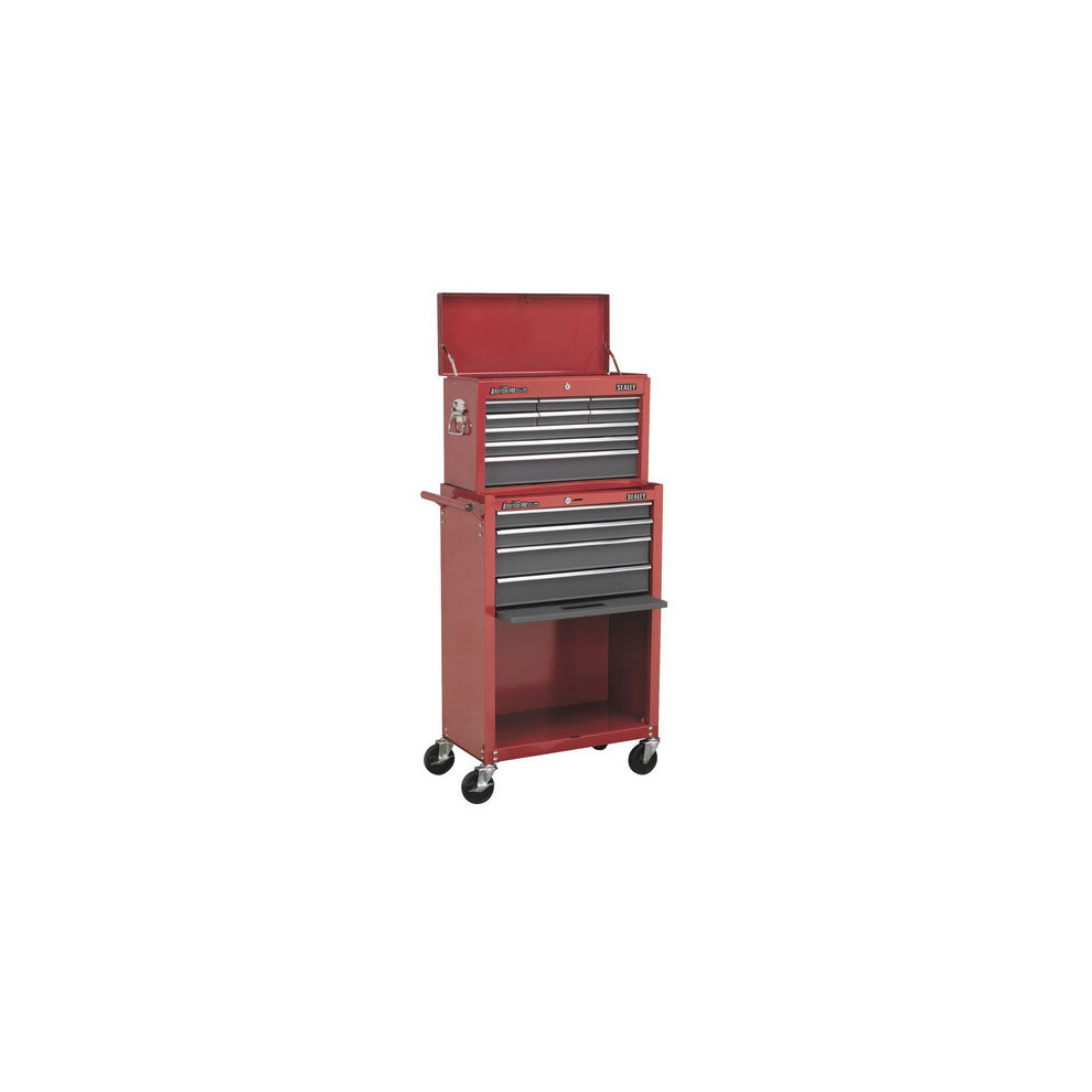 Sealey Ap22513bb 13 Drawer Topchest & Rollcab Combination With Ball Bearing Runners - Red/Grey 5051747504356