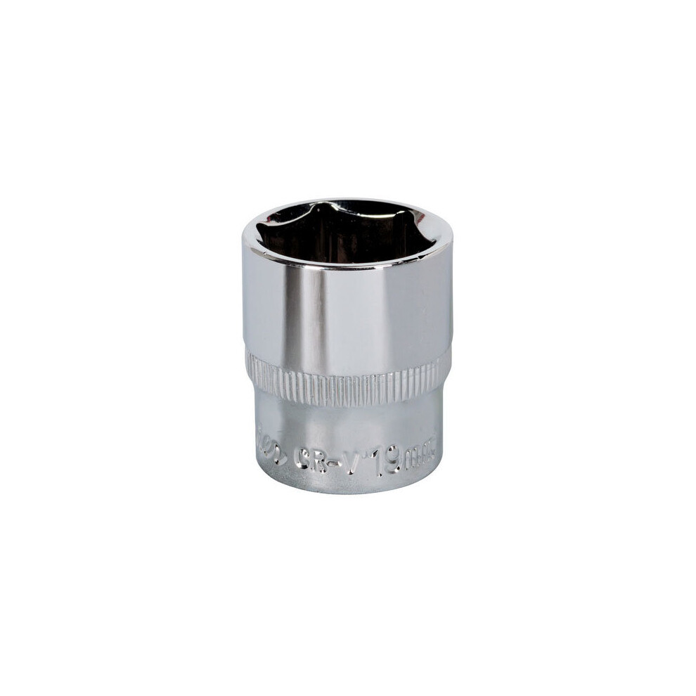 Sealey Sp3819 19Mm 3/8"Sq Drive Fully Polished Walldrive Socket
