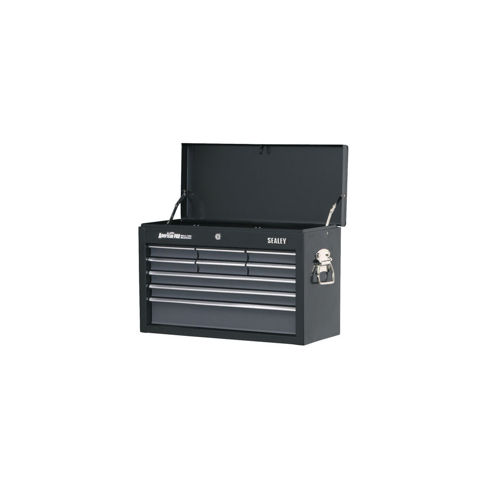 Sealey AP2509B 9 Drawer Topchest with Ball Bearing Runners - Black/Grey