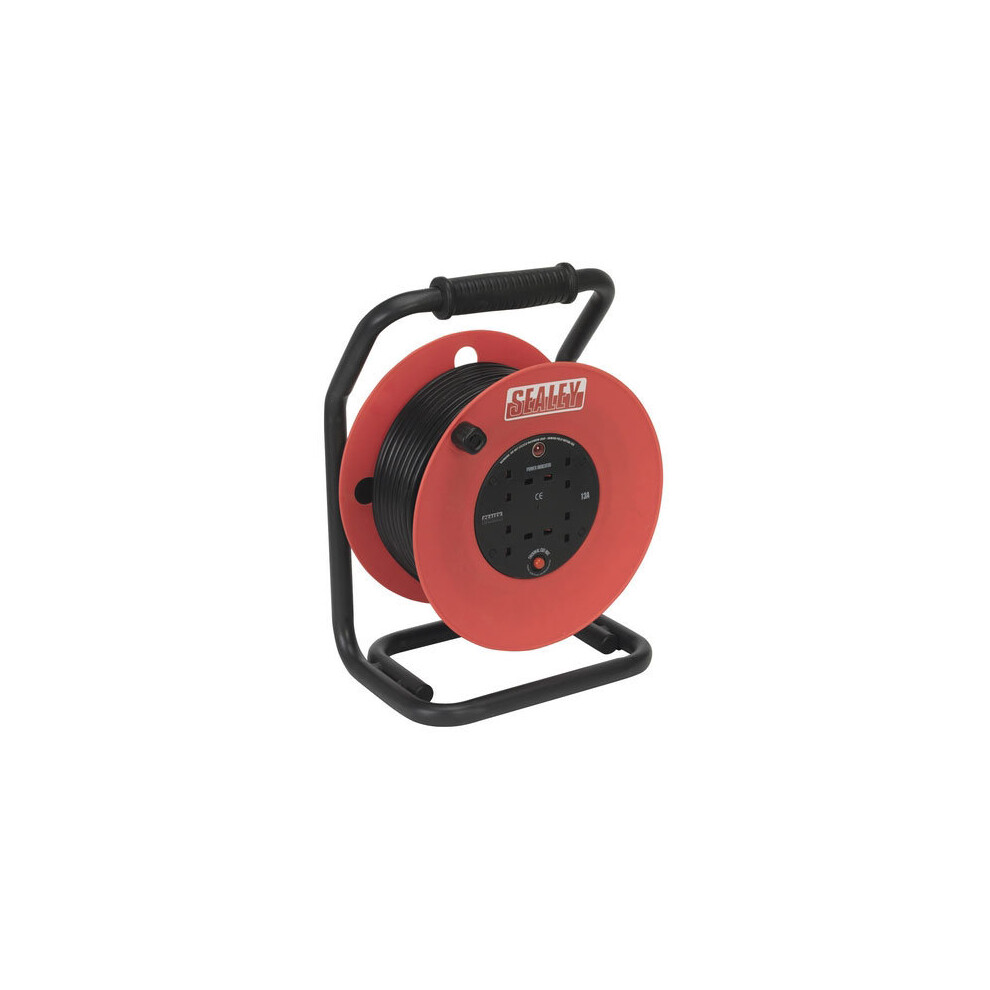 Sealey CR50/1.5 50mtr Heavy-Duty Cable Reel with Thermal Trip - 230V