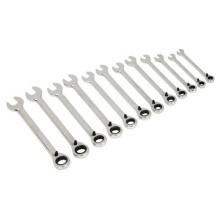 Sealey Siegen S0840 12pc Reversible Ratchet Combination Spanner Set - Metric