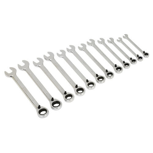Sealey Sealey Siegen S0840 12pc Reversible Ratchet Combination Spanner Set - Metric