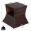 Outsunny Outsunny Rattan Wicker Tea Coffee Table w/ Umbrella Hole Storage Space 2