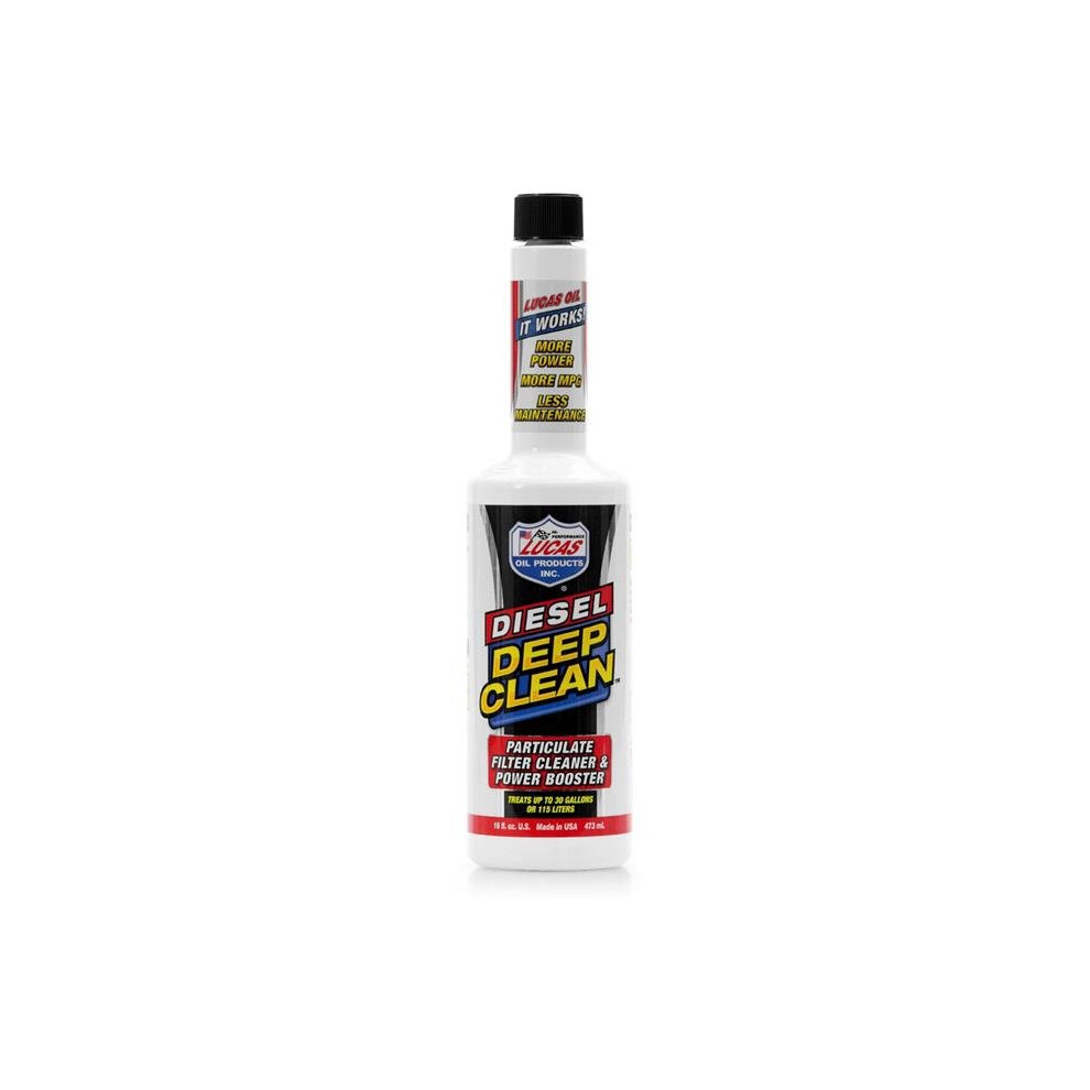 Lucas Oil LUC10872 16 oz Deep Clean Fuel Additive DPF Cleaner 1 qt. Diesel