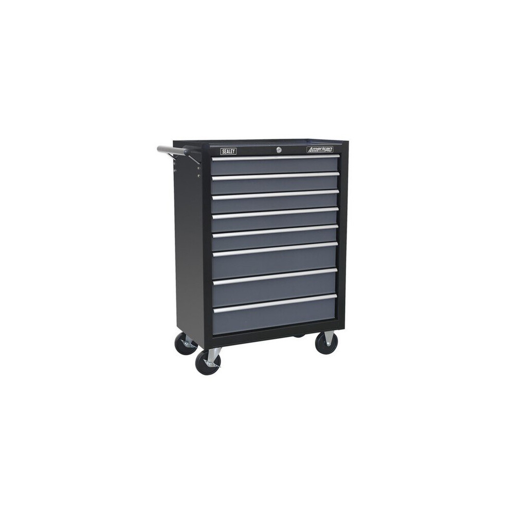Sealey AP3508TB Rollcab 8 Drawer with Ball Bearing Slides - Black/Grey
