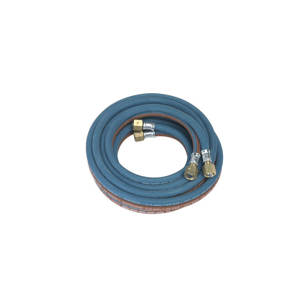 Sealey SGA5 4.5mtr Twin Rubber Oxyacetylene Hose Set