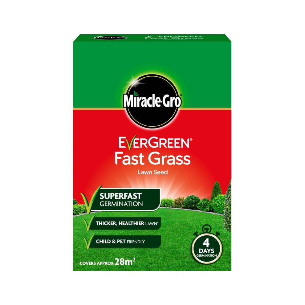 Miracle-Gro Evergreen Fast Grass Lawn Seed 28M2 Coverage 840G