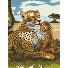 Royal Brush 422103 Junior Small Paint By Number Kit 8.75 in. X 11.75 in. -Leopard