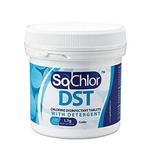 GV Health SoChlor DST Chlorine Tablets with Detergent Disinfectant - Pack of 200