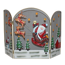 Christmas Room Decoration - 49cm Decorative Fireguard - Santa