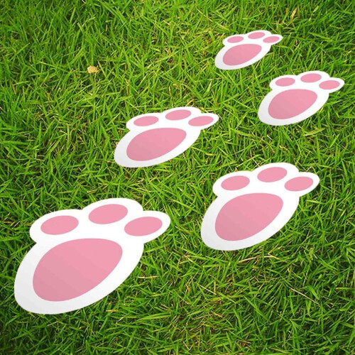 Easter Egg Hunt Accessories and Games - 15 Pk Bunny Footprints on OnBuy