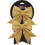 Christmas Tree Decoration 2 Pack 16cm Glitter & Sequin Bows - Gold 1