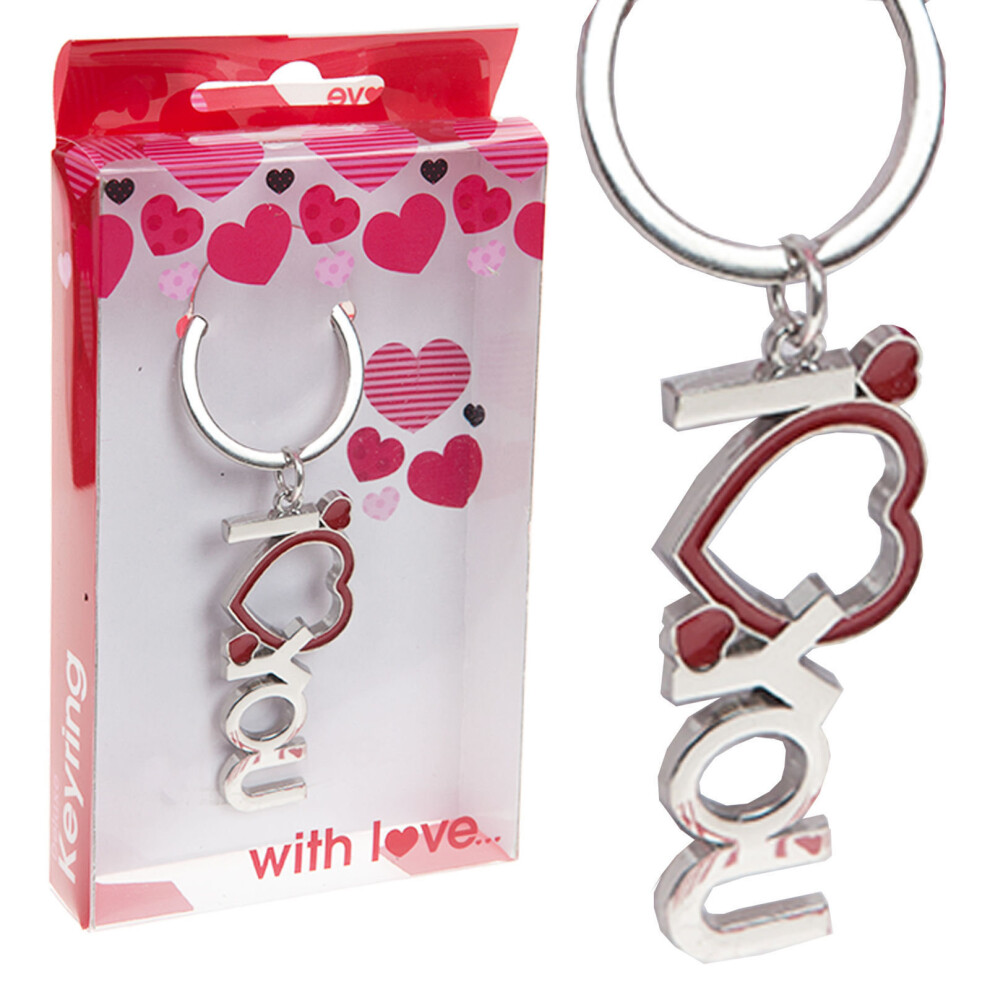 'I Love You' with Heart Key Ring - Valentine's Day / Birthday Gift