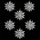 Christmas Tree Decorations - 6 Pack Glitter Snowflakes - 54423 WHITE 1