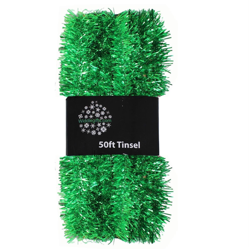 Christmas Tree 50ft x 3cm Tinsel GREAT VALUE - Green