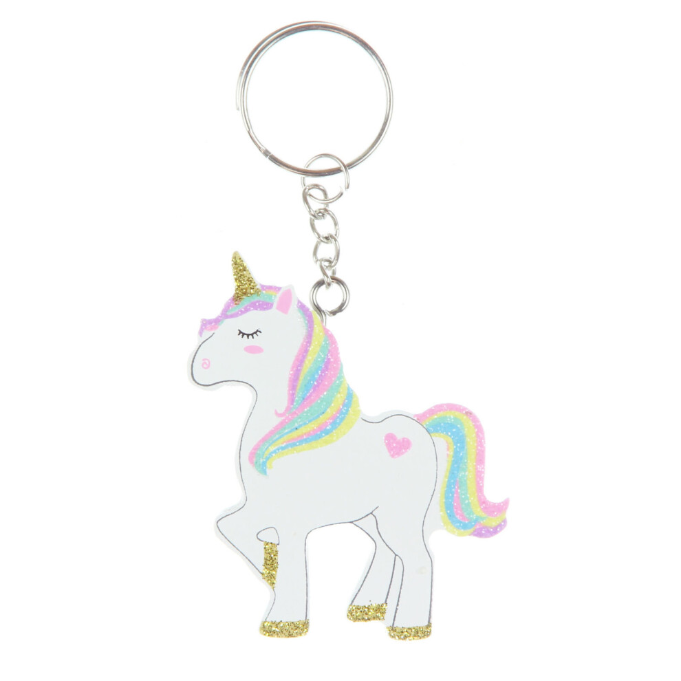 Magical Unicorn 'Rainbow Hair' Children's Gift - Unicorn Shaped Keyring