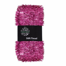 Christmas Tree 50ft x 3cm Tinsel GREAT VALUE - Pink
