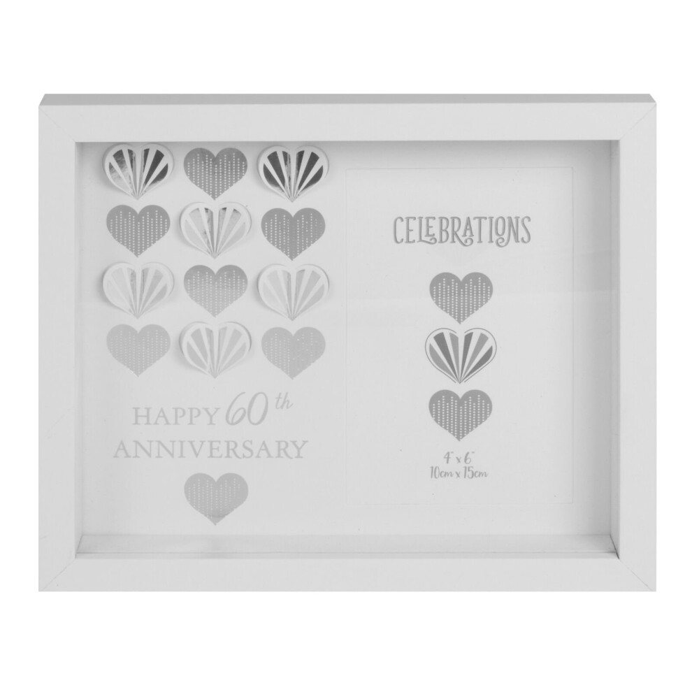 Celebrations White MDF Wall 4'x6' Frame Plaque - 60th Golden Anniversary