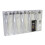 Christmas Decoration 10 Pack 90mm Glitter / Plain Droplets - Silver & White 1