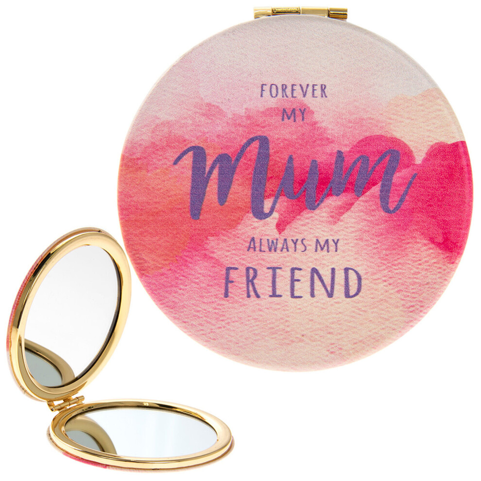 The Leonardo Collection Gold Watercolour Design Compact Mirror - Forever My Mum
