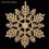 Premier Christmas Tree - Room Decorations - 10 Pack Glitter Snowflakes - Gold 1