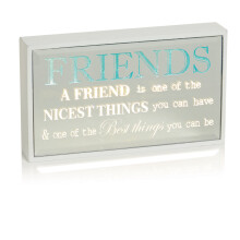 Premier 21cm LED Light up Mirror Table Decoration - Friends