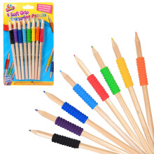 8 Pack Soft Grip Colouring Pencils Arts and Craft