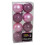 Christmas Decoration 8 Pack 50mm Glitter / Plain Baubles - Pink 1