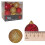 20 Pack 30mm Sequin & Glitter Christmas Tree Baubles - Red & Gold 1