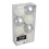 Christmas Decoration 8 Pack 50mm Glitter / Plain Baubles - Silver & White 1