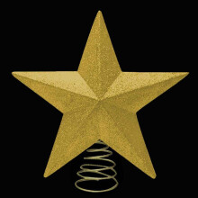 Christmas Decoration Glitter Tree Top Star on Spring (DP) - Gold