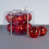 Premier Christmas Decoration 8 Pack Snowflake 40mm Jingle Bell Baubles - RED 1