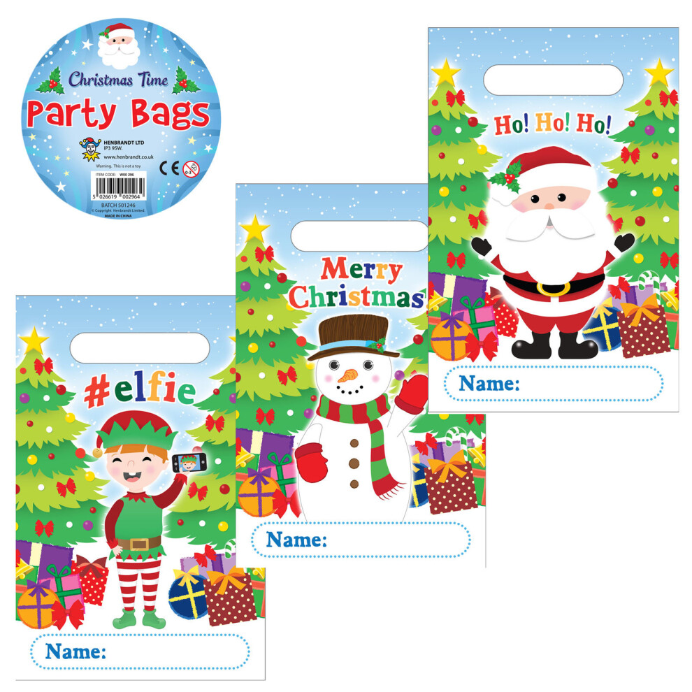 Henbrandt Christmas Children's Party Loot Bag / Pinata / Stocking Fillers - 12 X Loot Bags